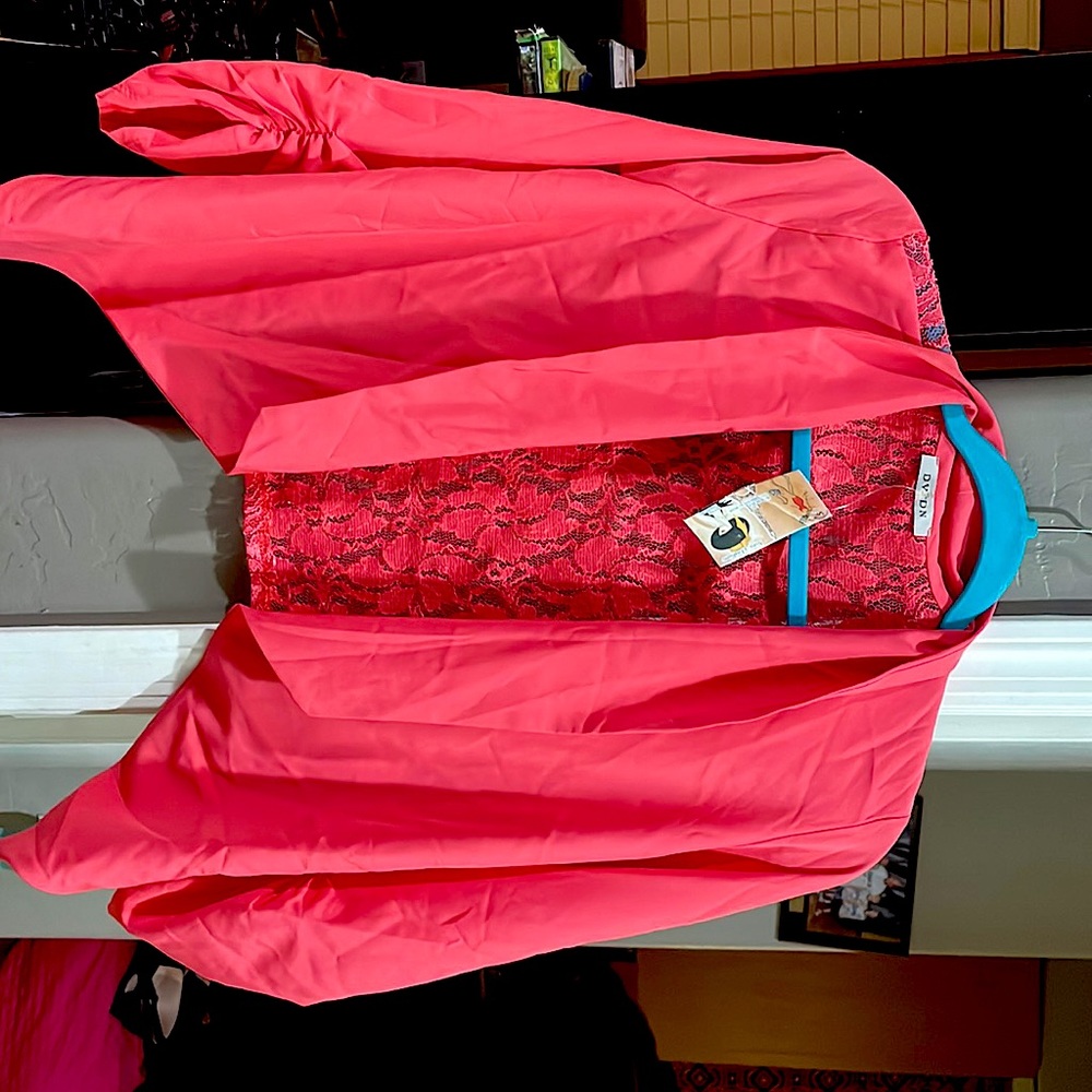 Corral blazer style shirt half sleeve lace back